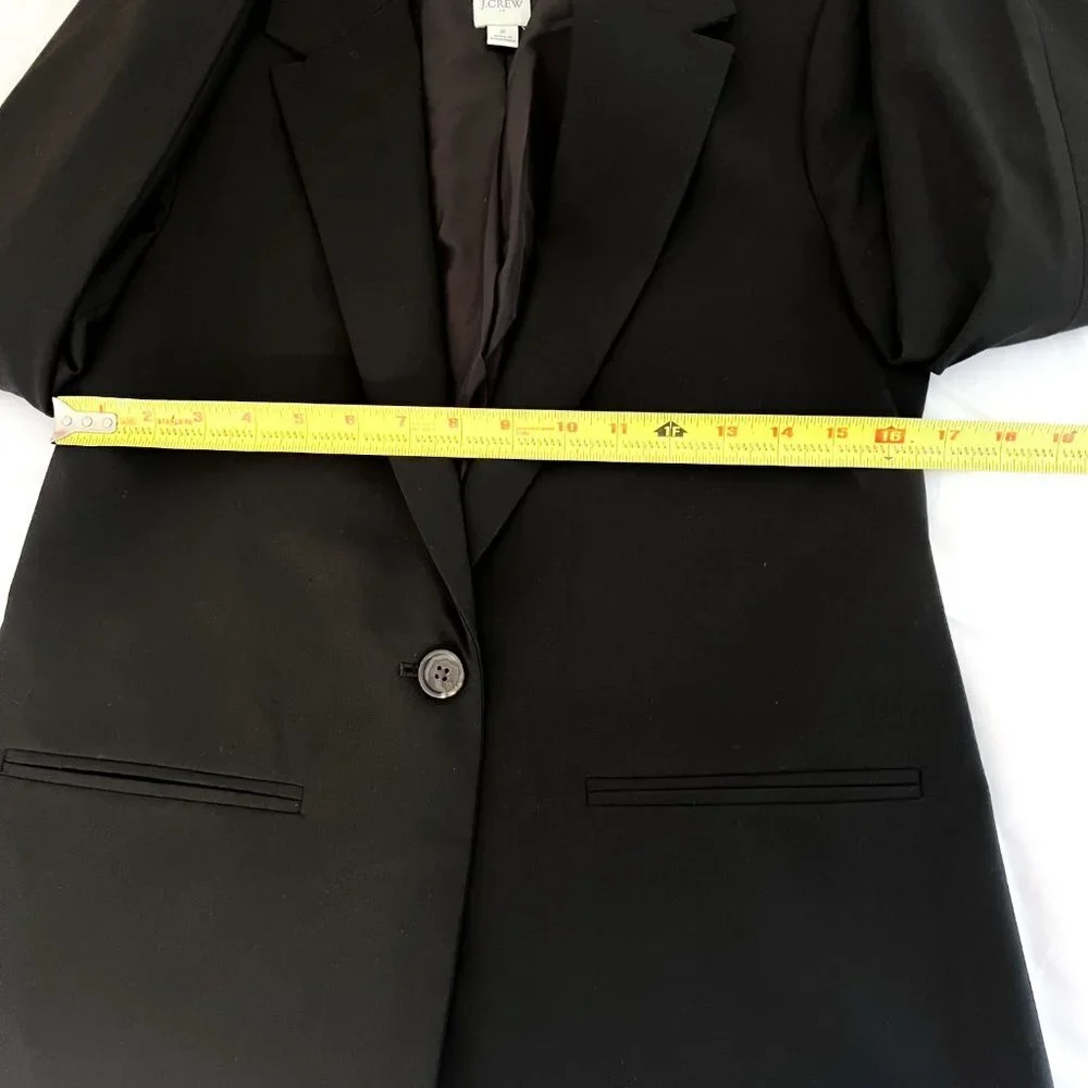 J.Crew Black One Button Blazer Size 2
